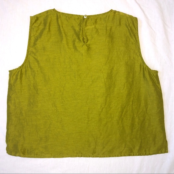 Eileen Fisher System Silk Georgette Crepe Shell - Picture 3 of 7